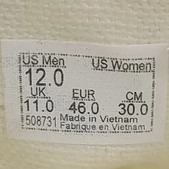 Vans Off The Wall Checkerboard Mens Size 12 Slip On Shoes Black White *Worn once - Picture 11 of 11